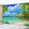 Beautiful Sea Scenery Tapestry Indian Mandala Wall Hanging Tapestries Boho Room Bedroom Decoration Blanket Backdrop Cloth
