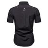 2021 Summer European Men's Patchwork Performance Short Sleeve Shirt