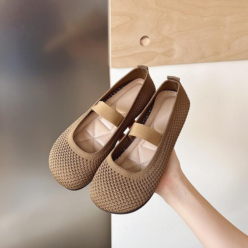 Women's Sandals 2025 Summer New Mesh Breathable Soft Sole Non Slip Casual Shoes Lightweight Comfortable Fashion Slip on Flats