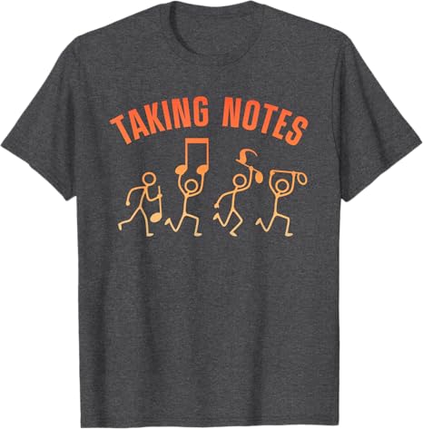 Funny Music Art for Unisex Women Musical Note Gag Music Lover TShirt Rap Hip Hop Streetwear Clothes Rocker Saying Tee Novelty Gift