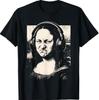 T-Shirt Mona Lisa Bass Gesicht lustig Musikliebhaber DJs ProduzentenWird in neuem Fenster oder Tab geöffnet