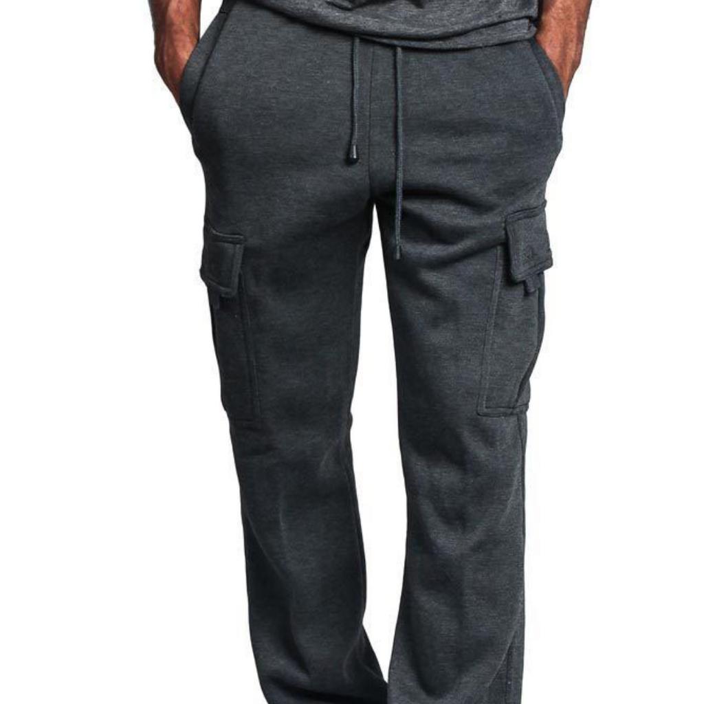 New Men's Casual Multi-Pocket Trousers Loose Straight Work Trousers