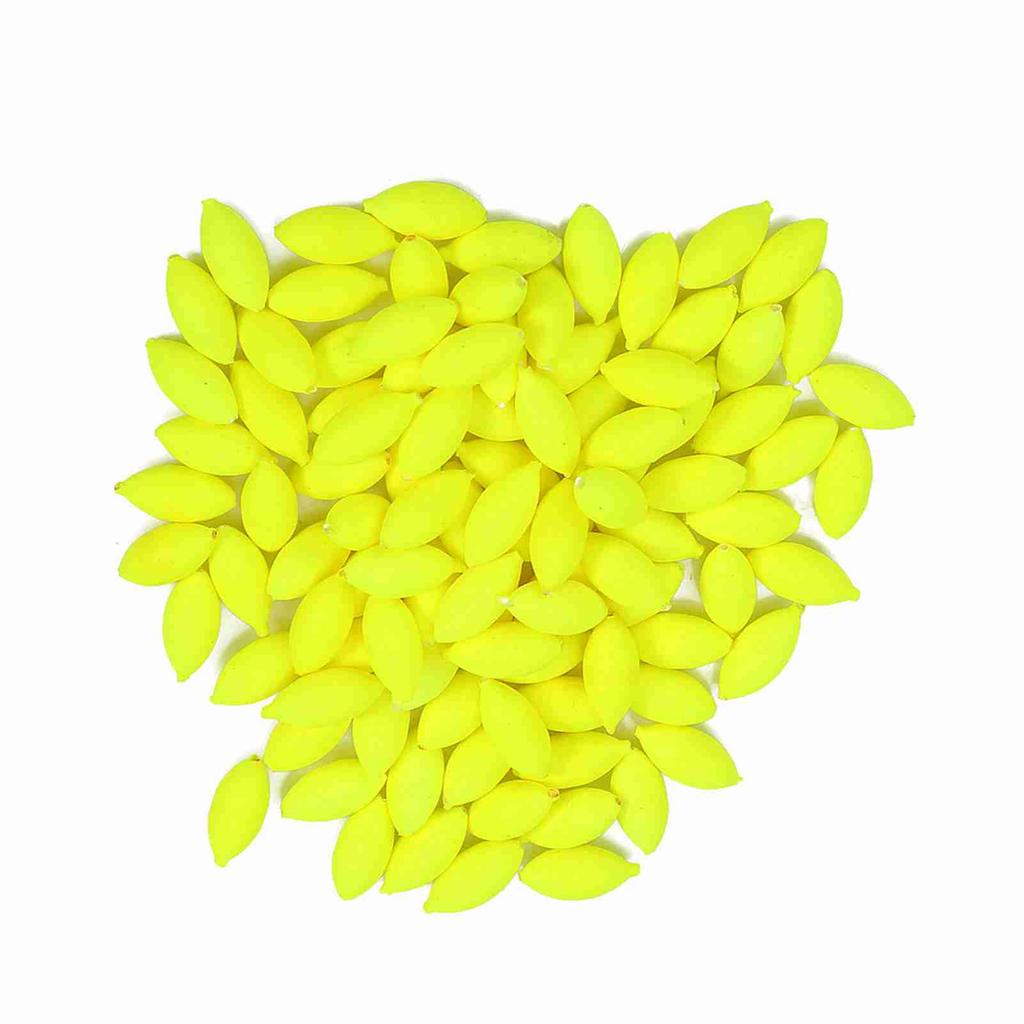 100pcs Fishing Strike Indicator Fishing Lures Baits Floats Beads (Yellow)