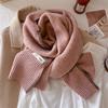 A Simple and Elegant Iins Style Knitted Lockstitch Scarf for Women A Versatile and Warm Scarf for Autumn and Winter