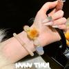 Designer Natural Pink Crystal Qingti Milk Cover Huamer Bear Bracelet Tianhe Stone Fluorite Small Waist Beaded Bracelet