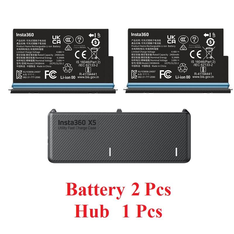 Insta360 X5 Orijinal 2400mAh Pil Yardımcı Hızlı Şarj Kılıfı Insta 360 X5 Kamera İçin Orijinal Aksesuarlar