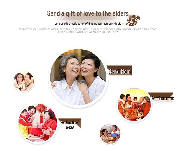 Thickened Short Down Jacket for Elderly Women – Cozy Winter Coat for Grandma