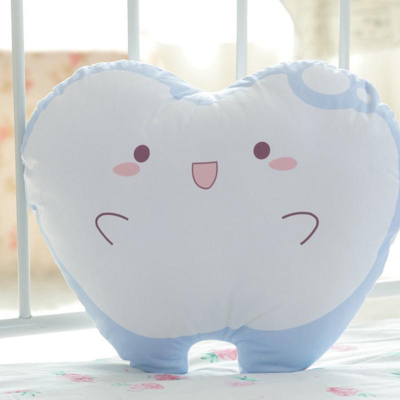 Washable Tooth Plush Pillows Cute Smile Teeth Soft Sofa Cushion Home Decoration Birthday Gift For