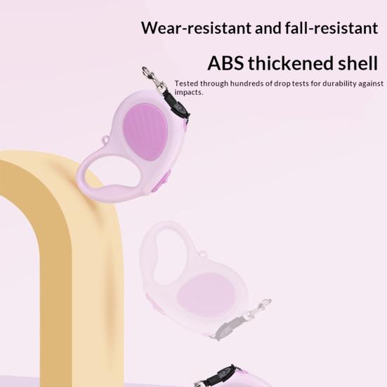 Retractable Dog Leash 16Ft Heavy Duty Nylon Rope Tangle-free Pet Leash Reflective Dog Leash with Handle One Button Control for Small Medium Dogs Walks