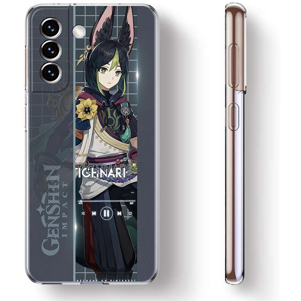 Game Genshin Impact Tighnari Clear Phone Case For Samsung Galaxy S23 S22 5G S20 Ultra S21 FE 5G S10E S9 S8 S10 Plus Soft Cover