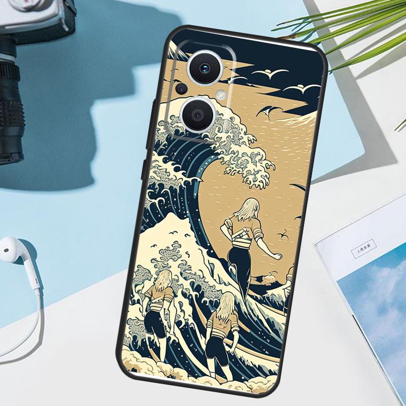 

Japanese Surfers Cover For OPPO Reno 8T 7 8 Lite 14F 13F 12F 11F 14 13 12 11 10 OPPO Find X8 X6 X5 X9 Pro Case OPPO Reno7 4G