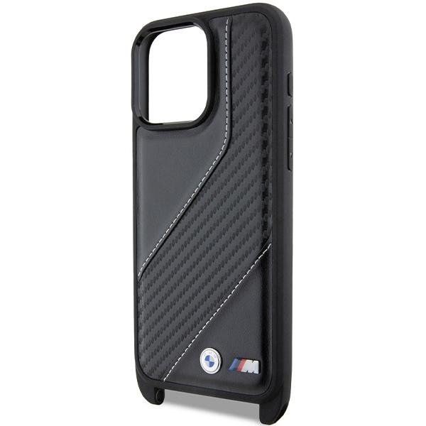 Bmw Bmhcp15L23Pscck Iphone 15 Pro 6.1 Czarny/Black Hardcase M Edition Carbon Stripe & Strap