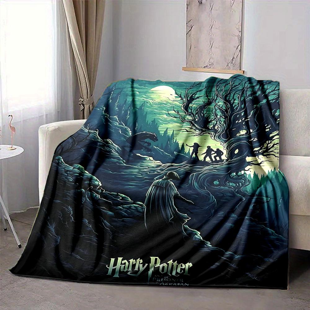 1pc Harry Potter Flannel Throw Blanket - HD Printed Lightweight Soft Warm All-Season Blanket for Sofa, Bed, Travel, Camping 102
