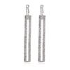 Versatile Korean Rhinestone Rectangular Drop Earrings