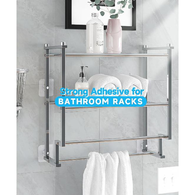 Adhesive Hooks for Wall(13lb Max), Wall Hangers Without Nails for Photos Frames, Utility Waterproof and Oil Resistant Hooks for Kitchen, Bathroom,