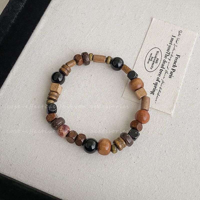 

Европейский и американский ретро деревянный браслет: Женские простые украшения для рук в нейтральном дизайне