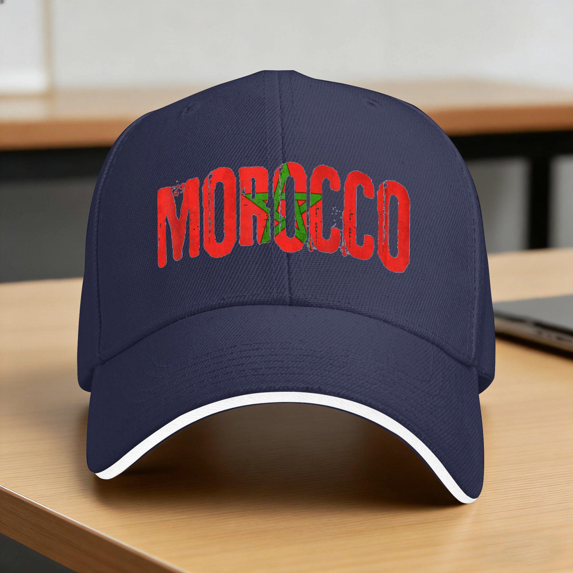 YIRAN Dayang hat Marokkaanse Vlag Marokko Voetbal Baseballpet Outdoor Sport Hoge Kwaliteit Truckerpet Dames Heren Casual Print Snapback Pet One Size