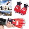 Skiing Gloves Waterproof Winter Gloves for Kids Boys Cold Weather Snowboard Road Cycling Gloves with Elastic Cuffs