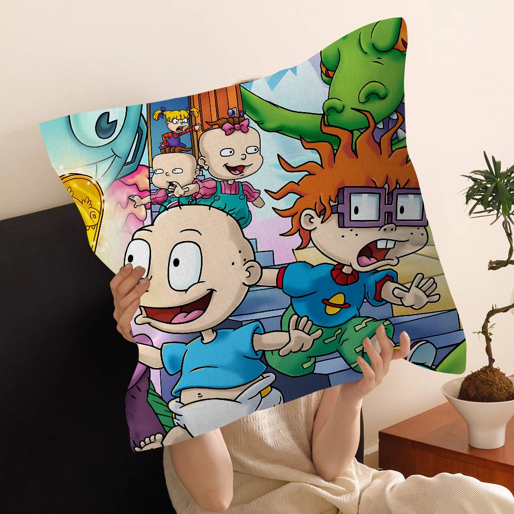 Cartoon Funny R-Rugrats Pillow Gift Home Office Decoration Bedroom Sofa Car Cushion Cover Case 45X45