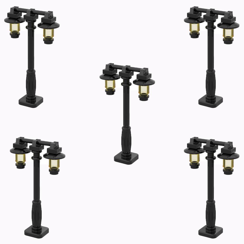 MOC Bricks Toys Model Compatible MOC Parts Bricks City Street Lamp Building Block Lamp with Halloween Bat Lamp