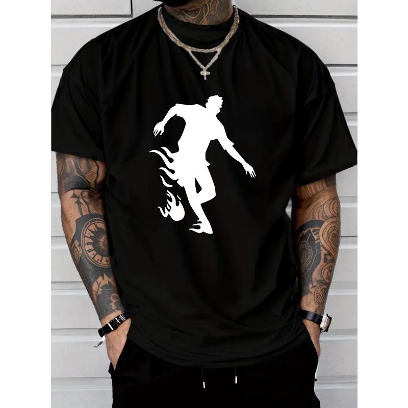 

European Size Men s Arrival Iconic Adventurer Logo Print T-Shirt - 100% Cotton Lightweight 180gsm, All-Season Casual Round Neck Short Sleeve Tee 4XL
