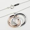 TIFFANY&Co. 1837 Interlocking Circle Necklace Silver925/Rubedo Metal 5.11g Women Used