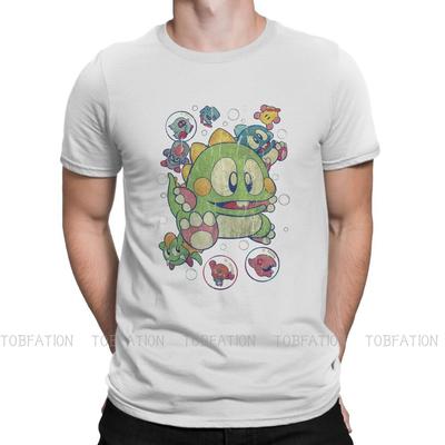 Bubble Bobble Flipper Spiel Vintage Action T-Shirt Herren Angebote Übergroßes Rundhals T-Shirt Baumwolle Grafik Tops