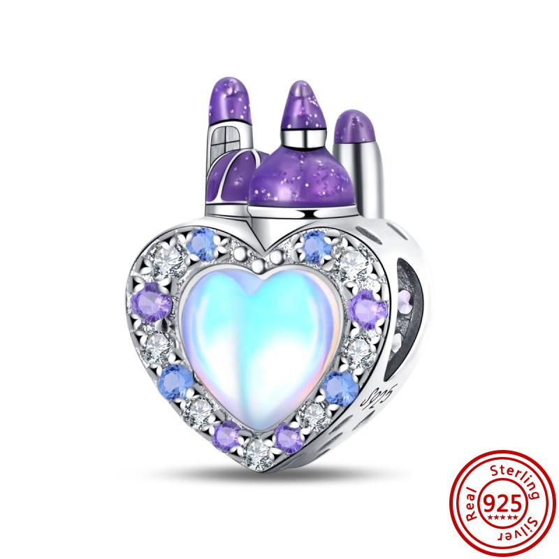 Passform Pantaro Charms Armband Damen Zirkon 925 Kupfer Buntes Muranoglas Schloss Schmetterling Libelle Krabbe Blaue Nachthimmel Perlen