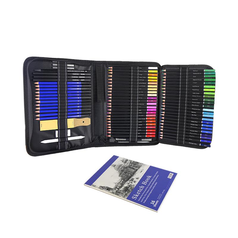 96-Piece Oil-Based Colored Pencil Drawing & Sketching Set