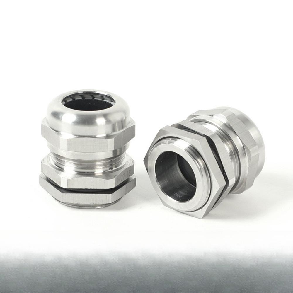 1Pcs Waterproof Cable Gland 304 Stainless Steel Glands IP68 PG7 PG9 M12 M16 Metal Joint PG13.5 M20*1.5 Cable Fixing Seal Joint
