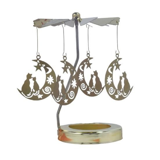 Candle Carousel Topper Rotating Tealight Topper Spinning Carousel Tealight Decoration for Centerpiece Mantel Table Decoration