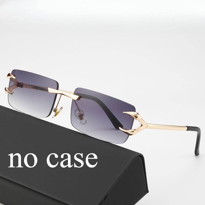 

Frameless Cut Edge Sunglasses For Women European And American Sunglasses For Men Retro Personalized Sunscreen Glasses