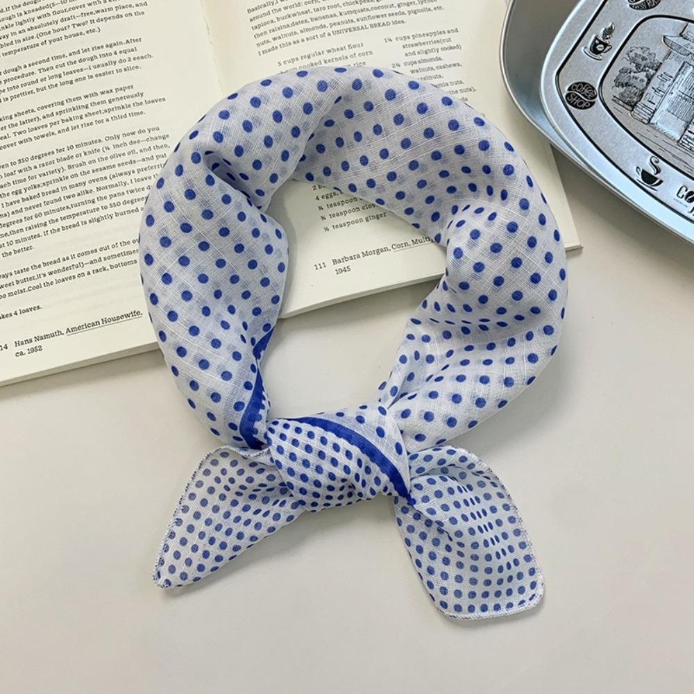 Neckerchief Small Square Scarf Hair Band Printed Silk Scarf Fashion Headscarf  Daily