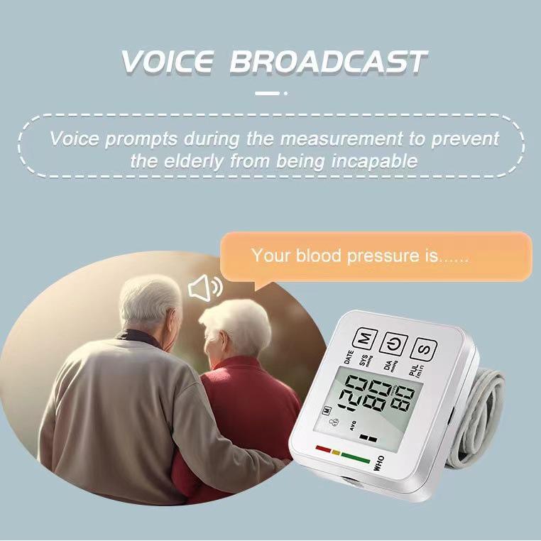 Smart Wrist Blood Pressure Monitor - Electronic Home Measuring Device
