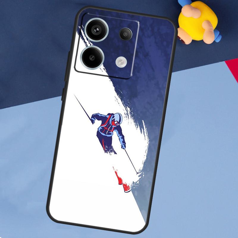 Skiing Snow Snowboard Ski Case For Xiaomi Redmi Note 13 12 11 10 9 8 Pro 12S 11S 10S 9S 10A 9C 10C 12C 13C Back Cover