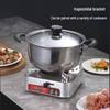 RSRDDY Commercial Square Aluminum Alloy Hot Pot with Alcohol Stove