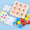Montessori Wooden Tighten The Screw Table Game Color Number Cognition Logic Learning Early Childhood Development Toy For Toddler