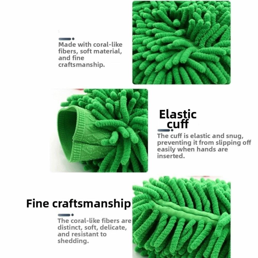 2 pieces Double-sided Car Wash Glove Elastic Washing Gloves Soft Cleaning Mitts  Auto Cleaning