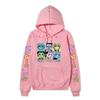 Hunter X Hunter Six Characters Grid Hoodie Color Japanese Sleeve Print Anime Casual Hooded Sweatshirt Pullover