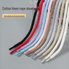 6mm Hemp Rope Shoelaces Pair - Thick Round Style for Converse AJ Casual Sneakers (White/Beige)