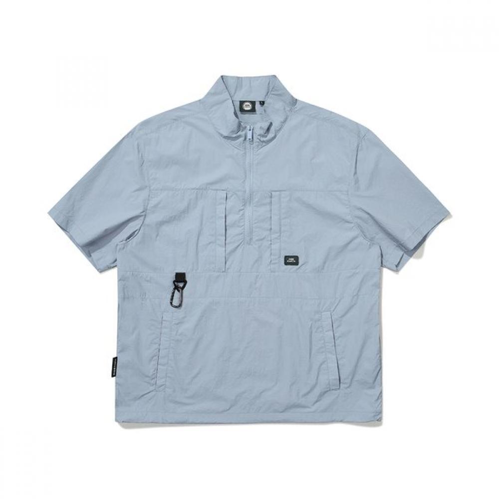 Анорак с карманами и коротким рукавом Синий 085