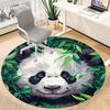 1pc Panda Bamboo Office Round Area Rug,  Mat Suitable ForOffice, Under Office Chairs Bedroom Living Room Home Decor, Room Deco