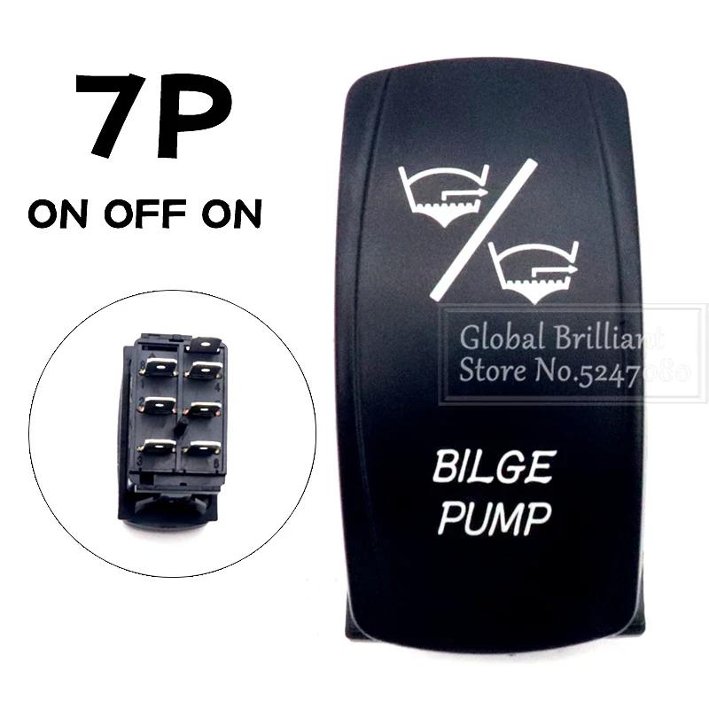 For Car Truck Marine 12V/20A 24V/10A Boat Rocker Switch Toggle 5Pin SPST / 7Pin DPDT ON-Off Switch with LED Light