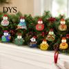 Holiday Party Hanging Decor 12/24/36Pcs Christmas Chick Ornaments, Wooden Cartoon Ornaments for Tree, Wood Tree Cute Kids Family Friends Xmas Supplies