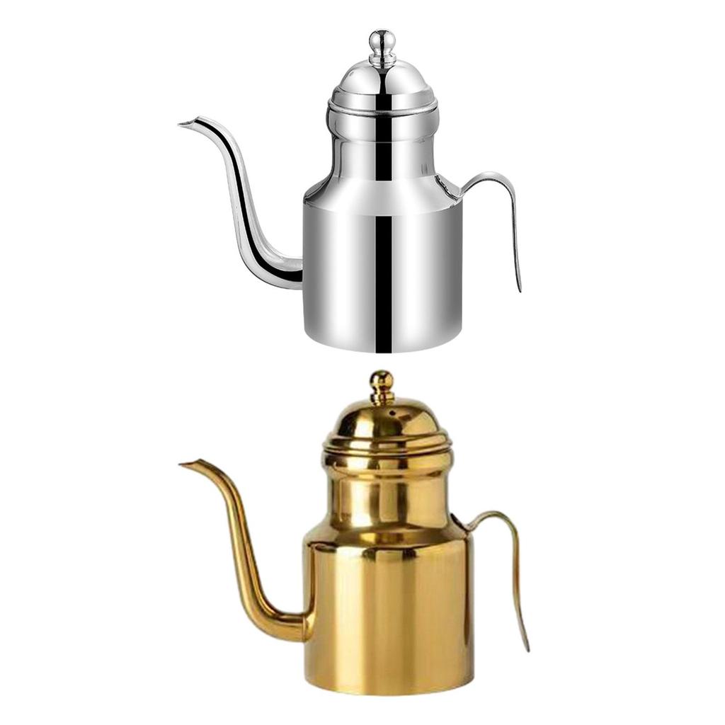 Premium Glazen Oliekan Dispenser Roestvrij Staal Azijnfles Keuken Schenktuit voor Barbecue Salade