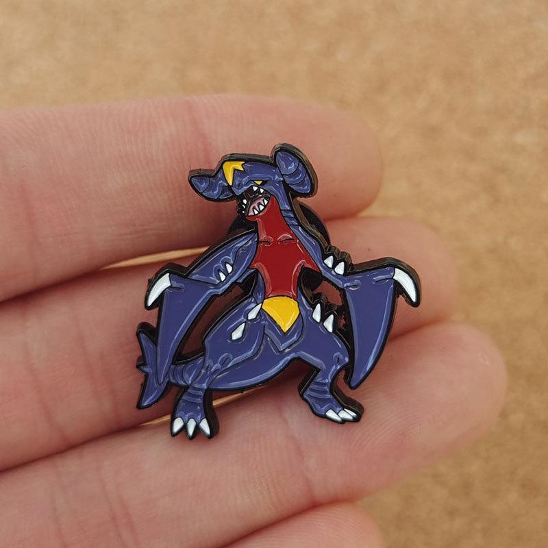 Garchomp Anime Brooch For Backpacks Enamel Pin Metal Brooch Pin For Women Badges Pin Brooches Jewelry Accessories