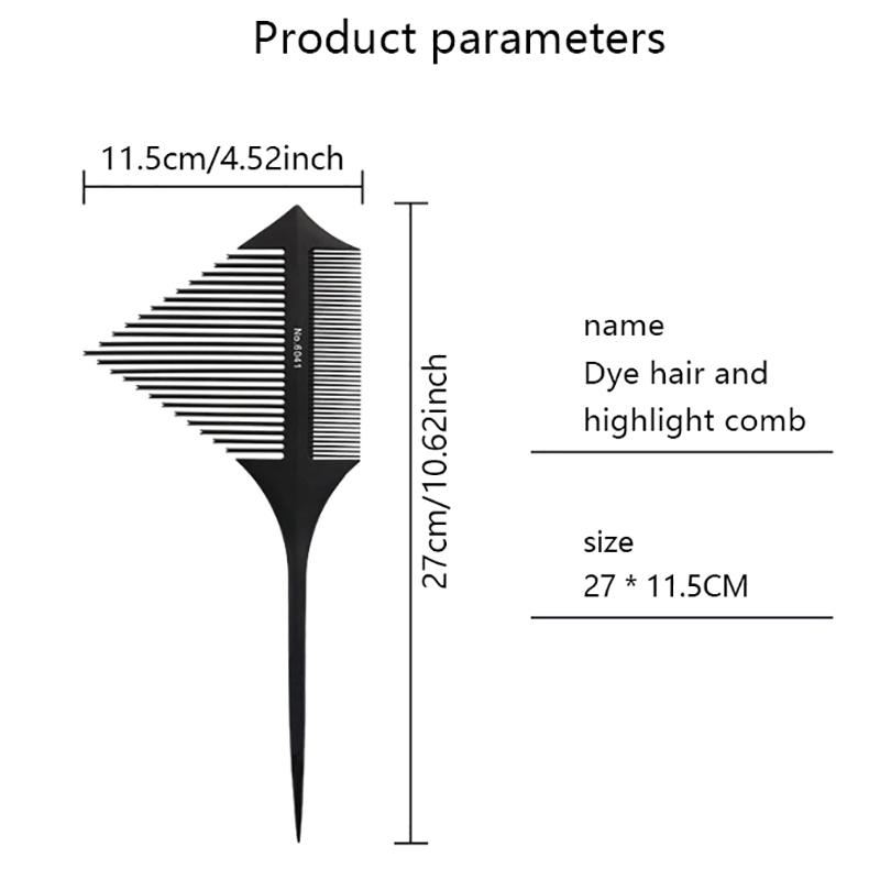 Farbe Doppelseitiger Strähnenkamm Friseurbedarf Styling Haarfärbekamm Spitzkamm Dreieckige Bürste Dichte Zähne Haarzubehör