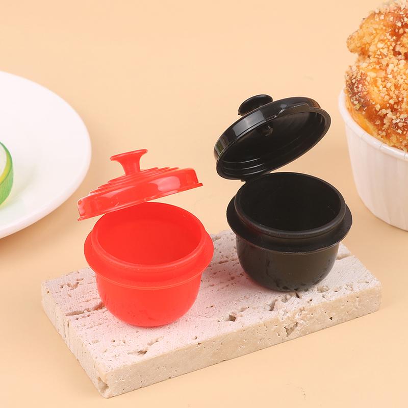 4Pcs Mini Sauce Ketchup Box Portable Small Salad Dressing Container Bento Box