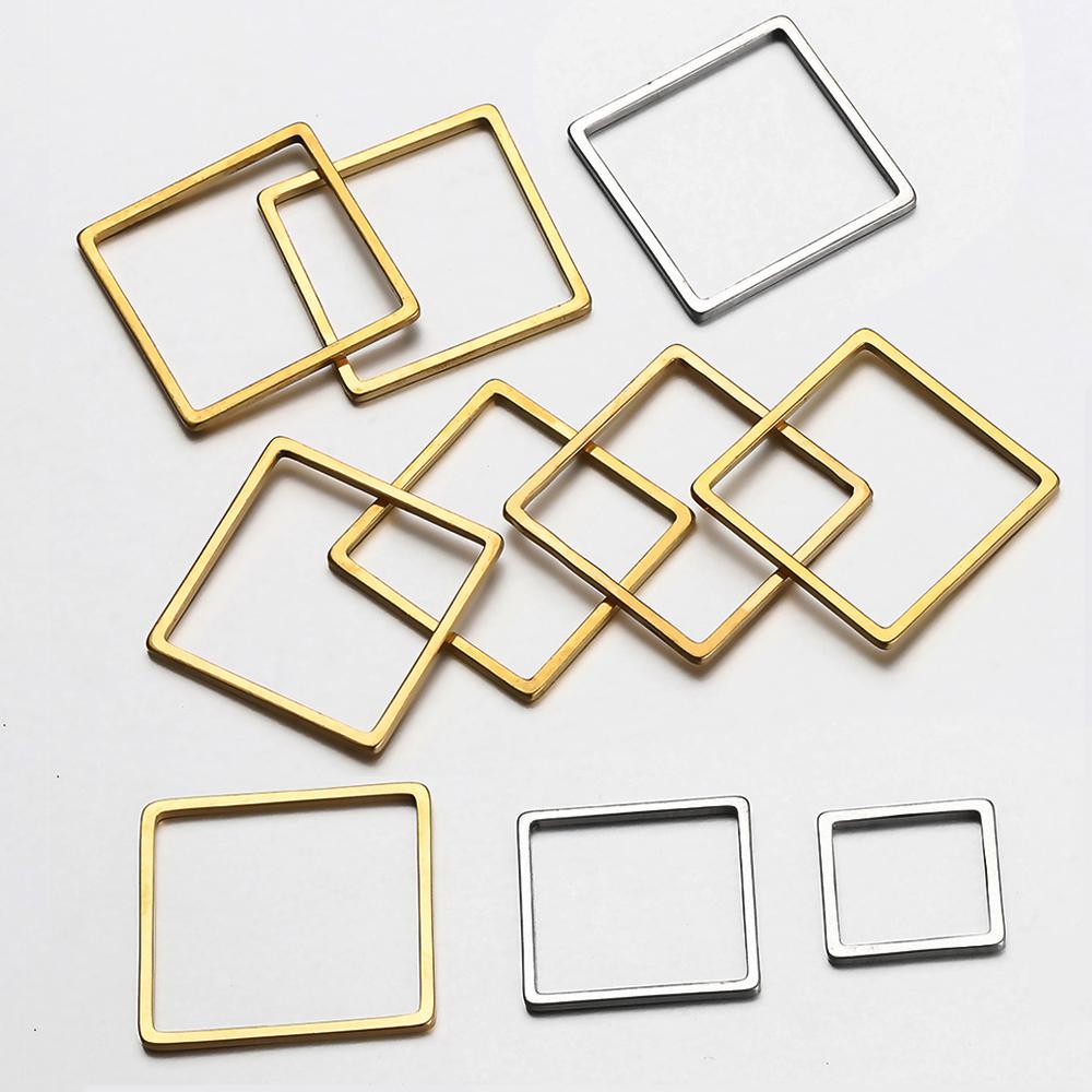 20pcs Stainless Steel Frames Charms DIY Resin Earring Pendants Base Geometry Hexagon Blank Bezel for Jewelry Making DIY Findings