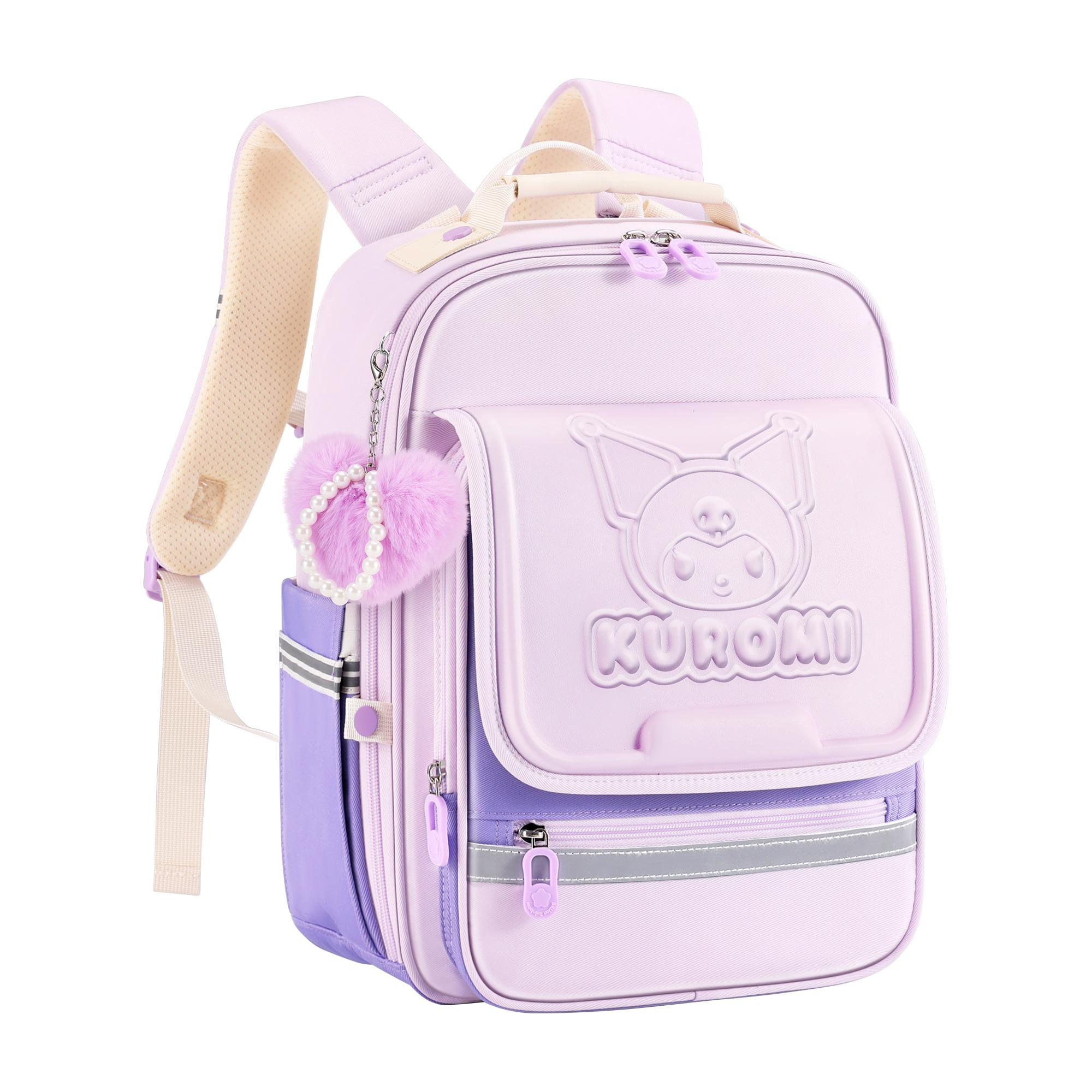 

New Sanrio Artificial Leather, Polyester Student Bag Kids Taro Purple Pink TGKT0119C 29.0*18.0*38.1CM